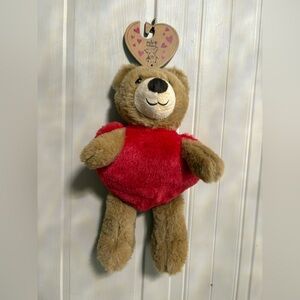 Pally Paws  Bear With Belly  Heart 🐻 14 ” Dog Toy  Squeaker, Cuddle Toy New
